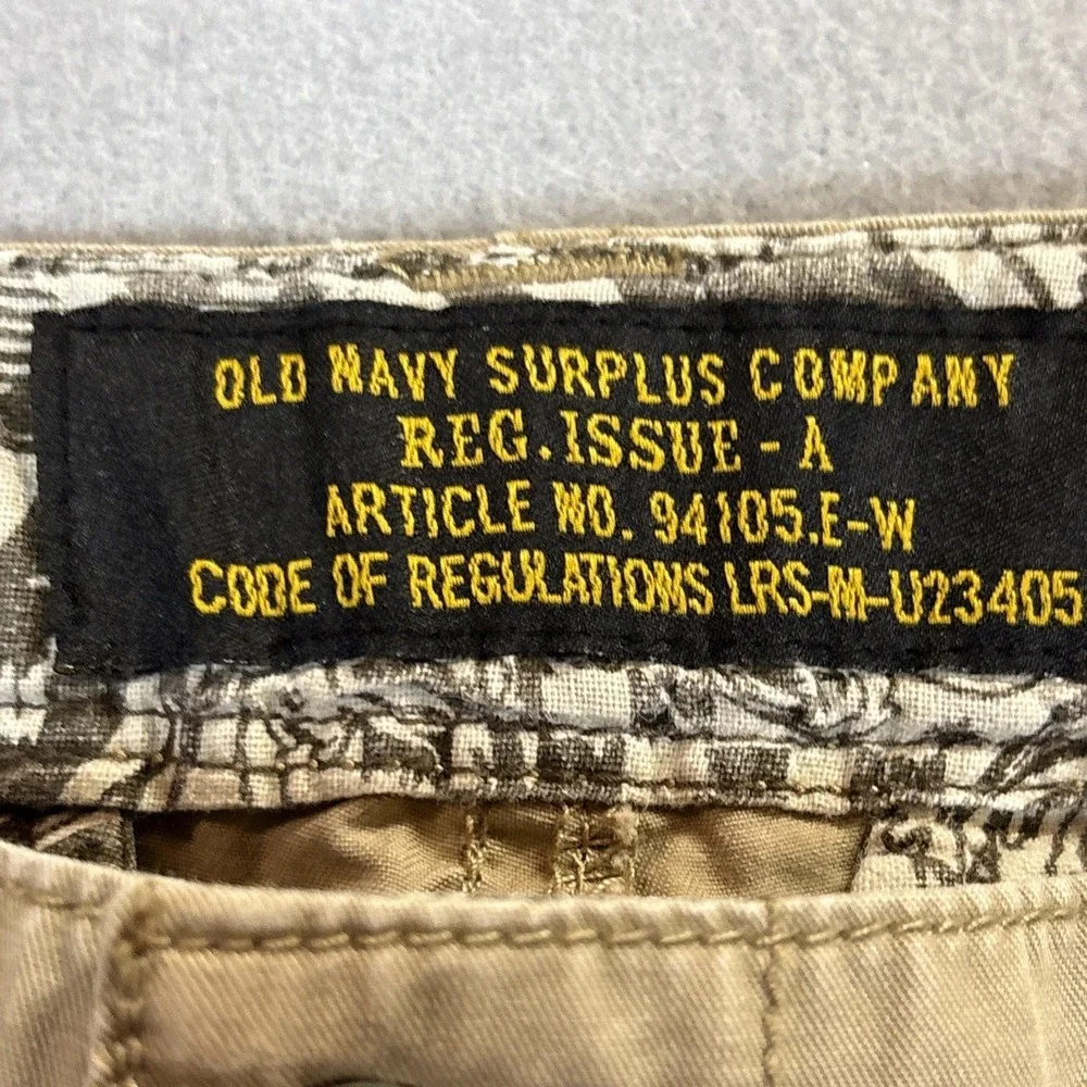 VTG Old Navy Surplus Company‎ Cargo Pants Girl Size 14 Khaki Utility Work Y2K